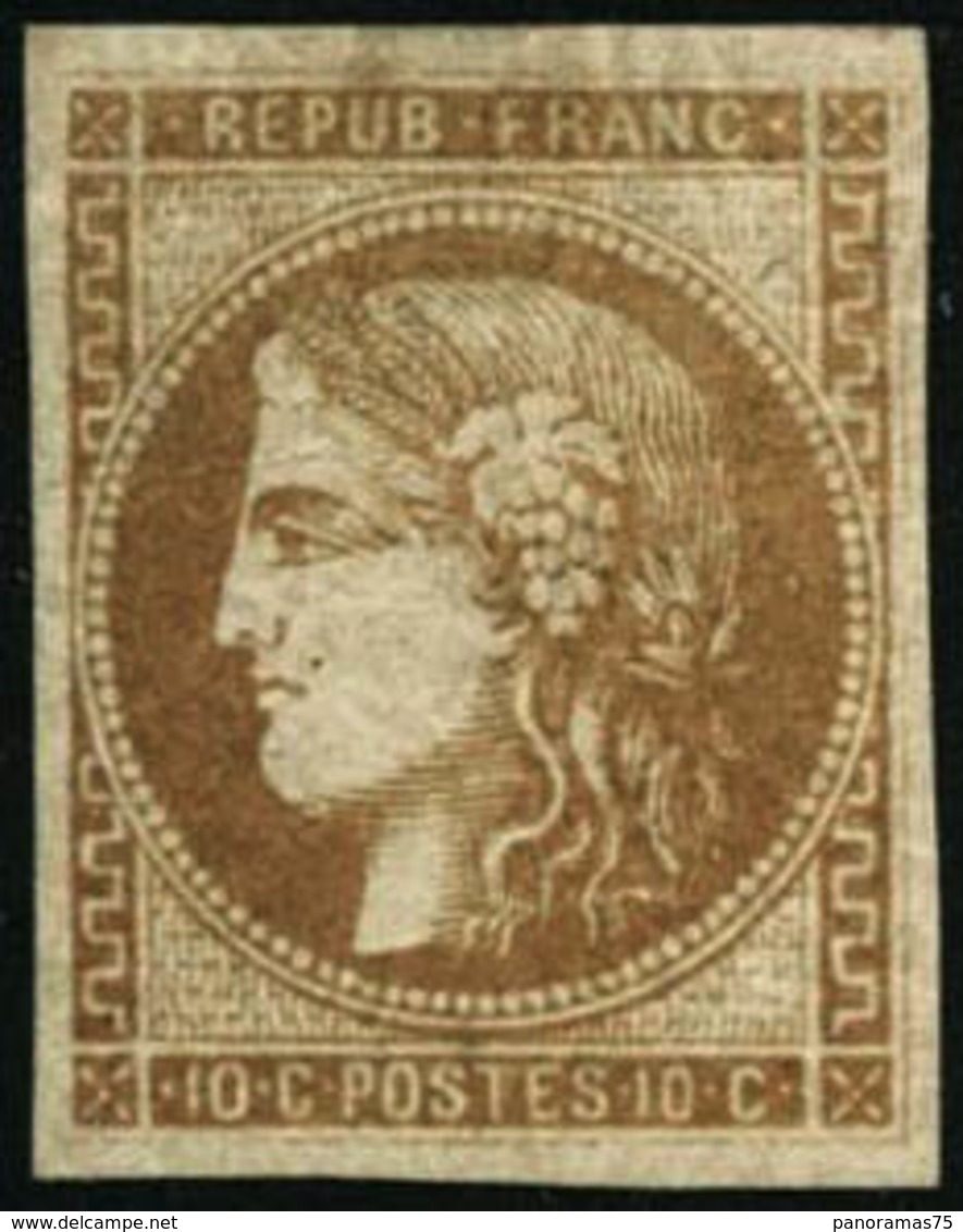 * N°43A 10c Bistre R1 - TB - 1870 Ausgabe Bordeaux