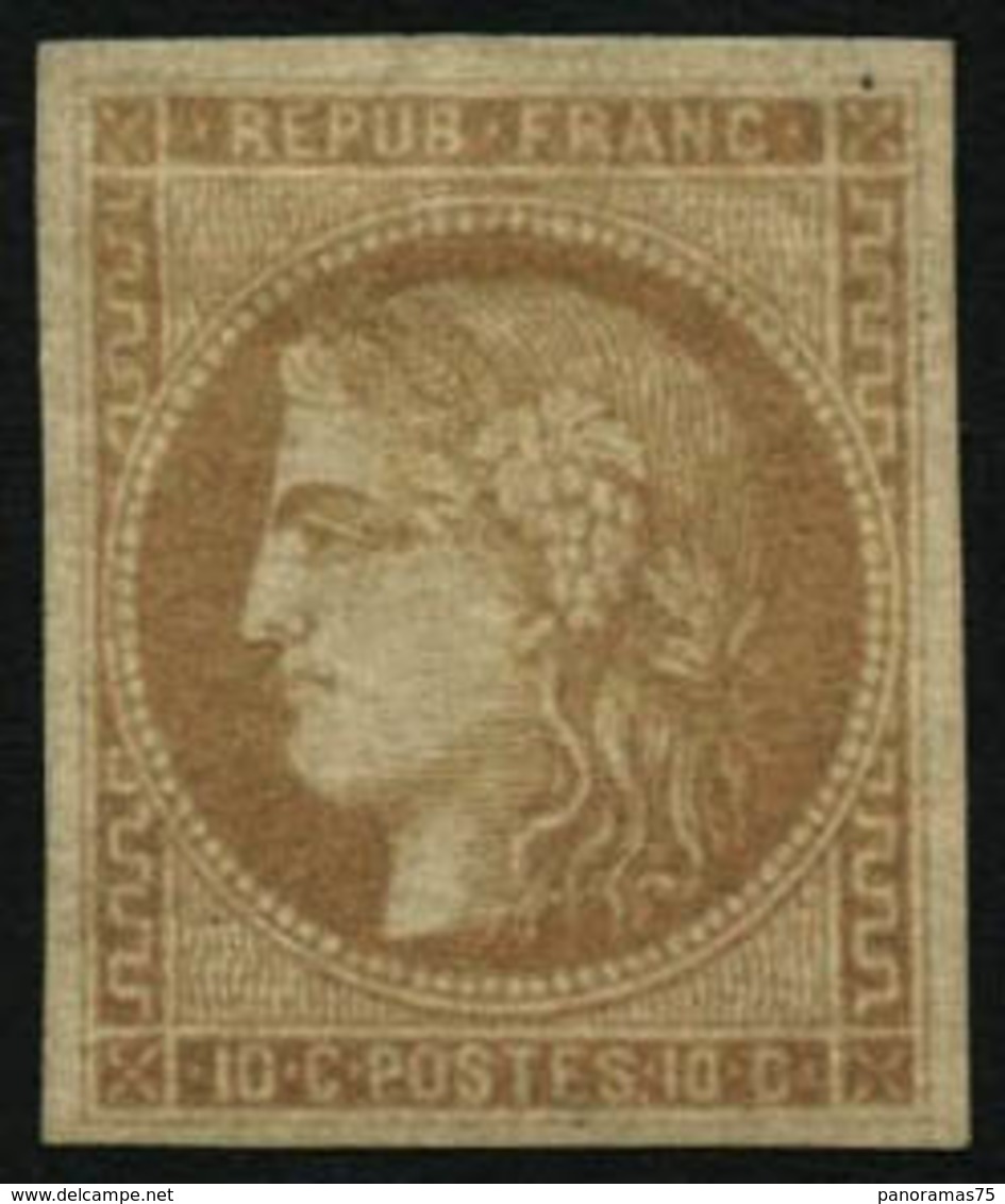 * N°43Aa 10c Bistre R1 - TB - 1870 Bordeaux Printing