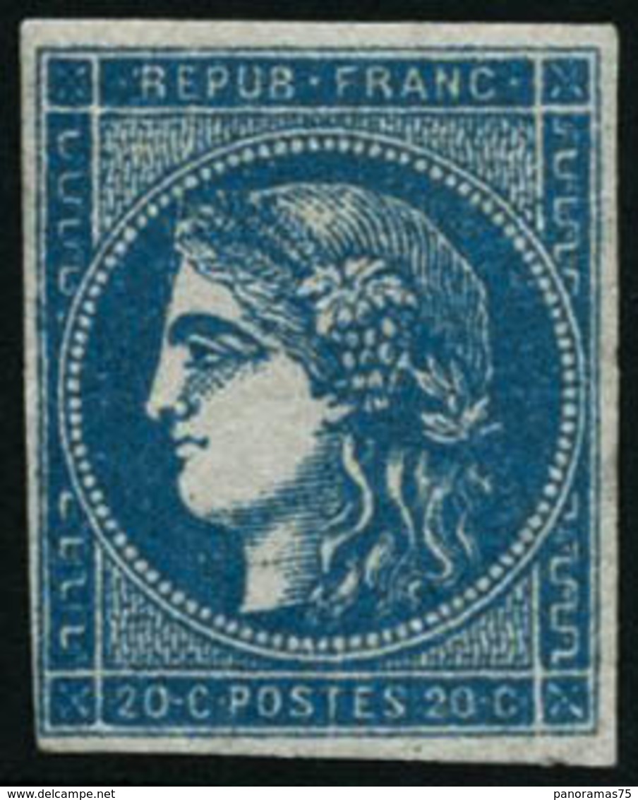 ** N°45C 20c Bleu R3, Type II - TB - 1870 Bordeaux Printing