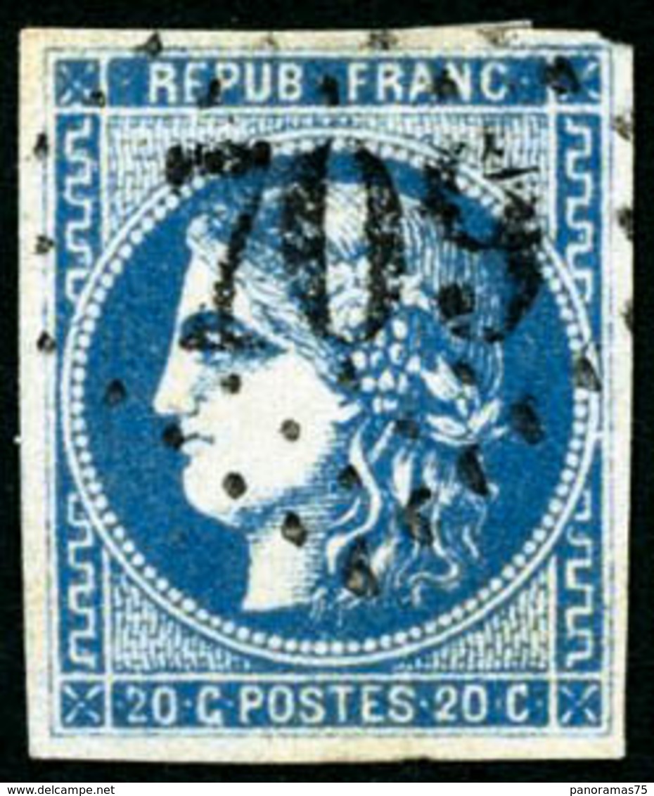 Oblit. N°46Ad 20c Outremer - TB - 1870 Emisión De Bordeaux