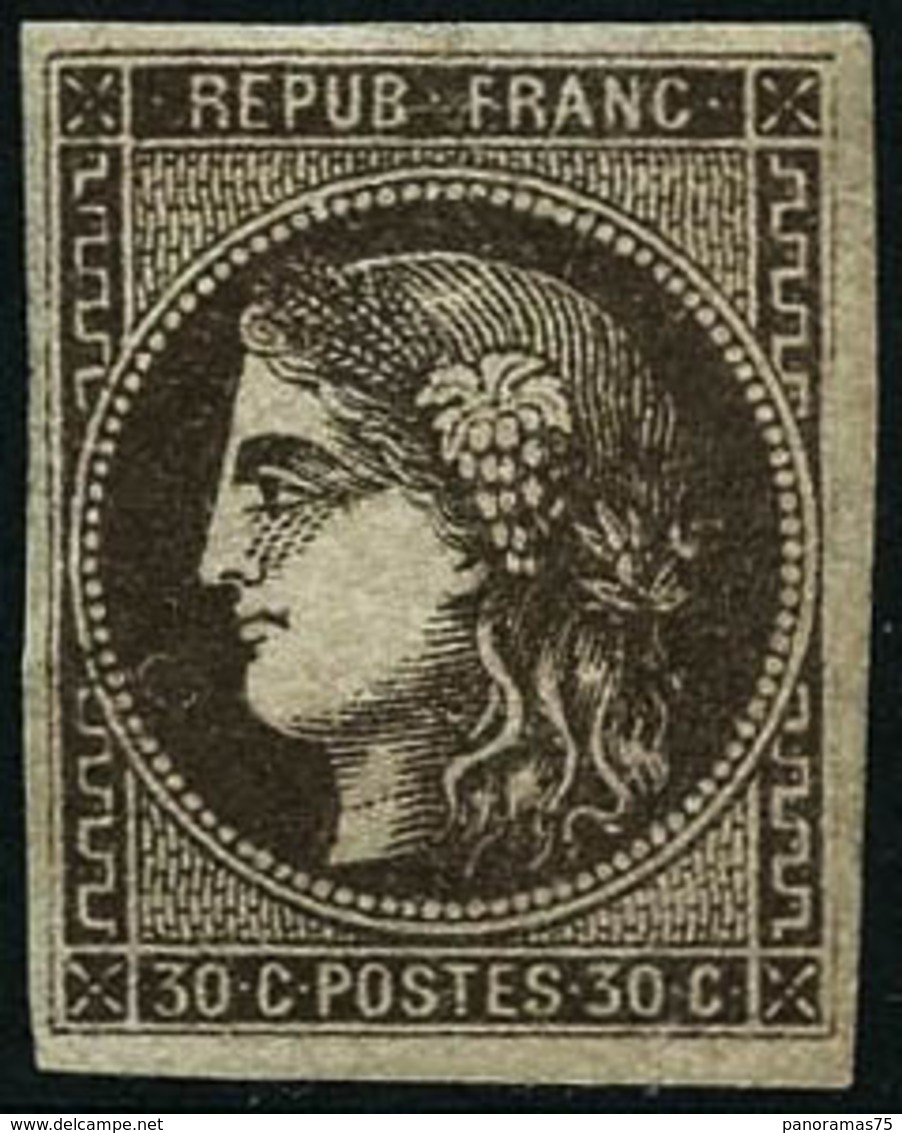 ** N°47 30c Brun - TB - 1870 Bordeaux Printing