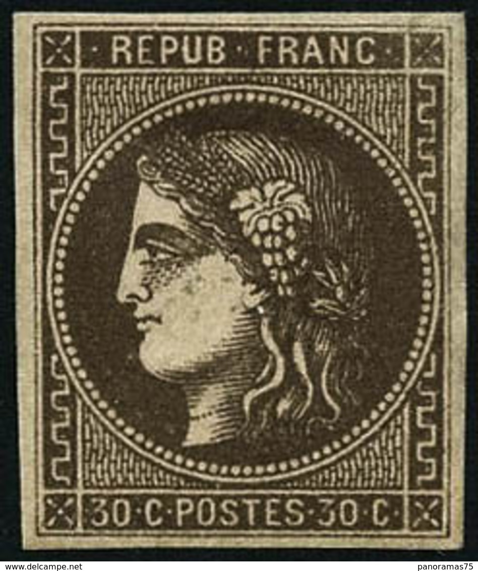 ** N°47 30c Brun - TB - 1870 Bordeaux Printing