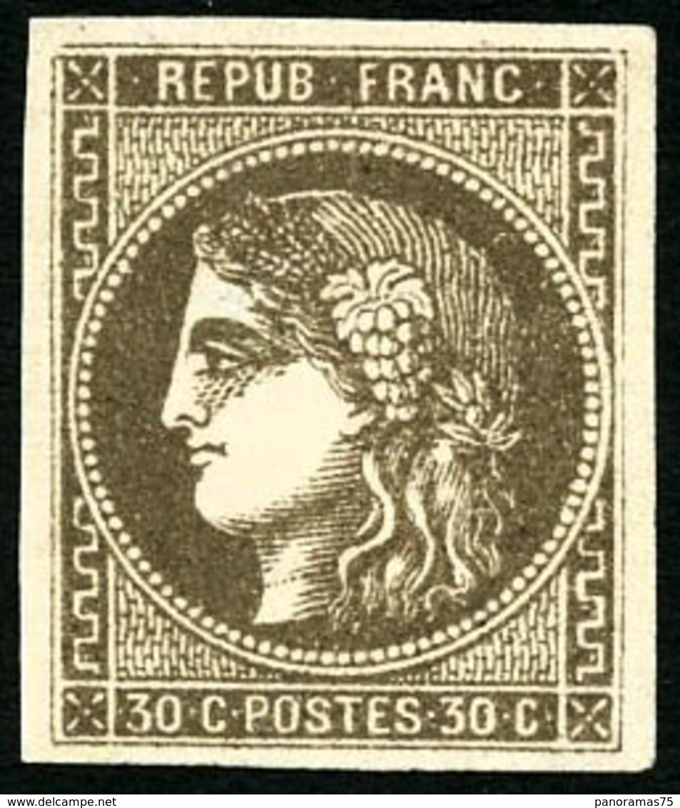 * N°47 30c Brun - TB - 1870 Bordeaux Printing