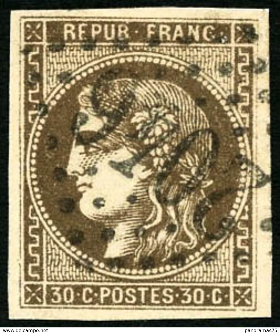 Oblit. N°47 30c Brun - TB - 1870 Emisión De Bordeaux