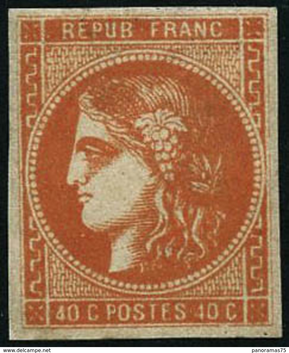 ** N°48 40c Orange - TB - 1870 Bordeaux Printing