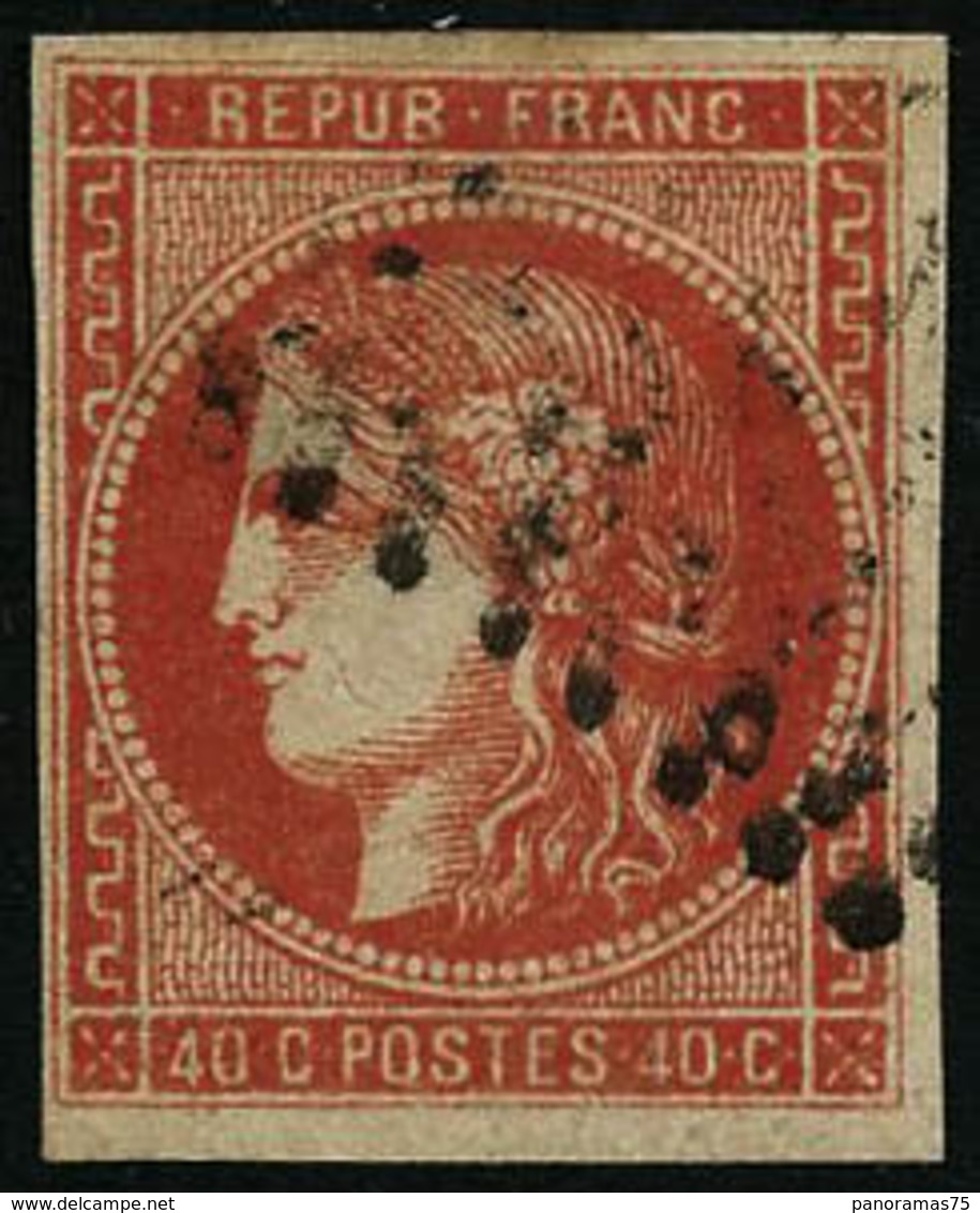 Oblit. N°48g 40c Vermillon - TB - 1870 Bordeaux Printing