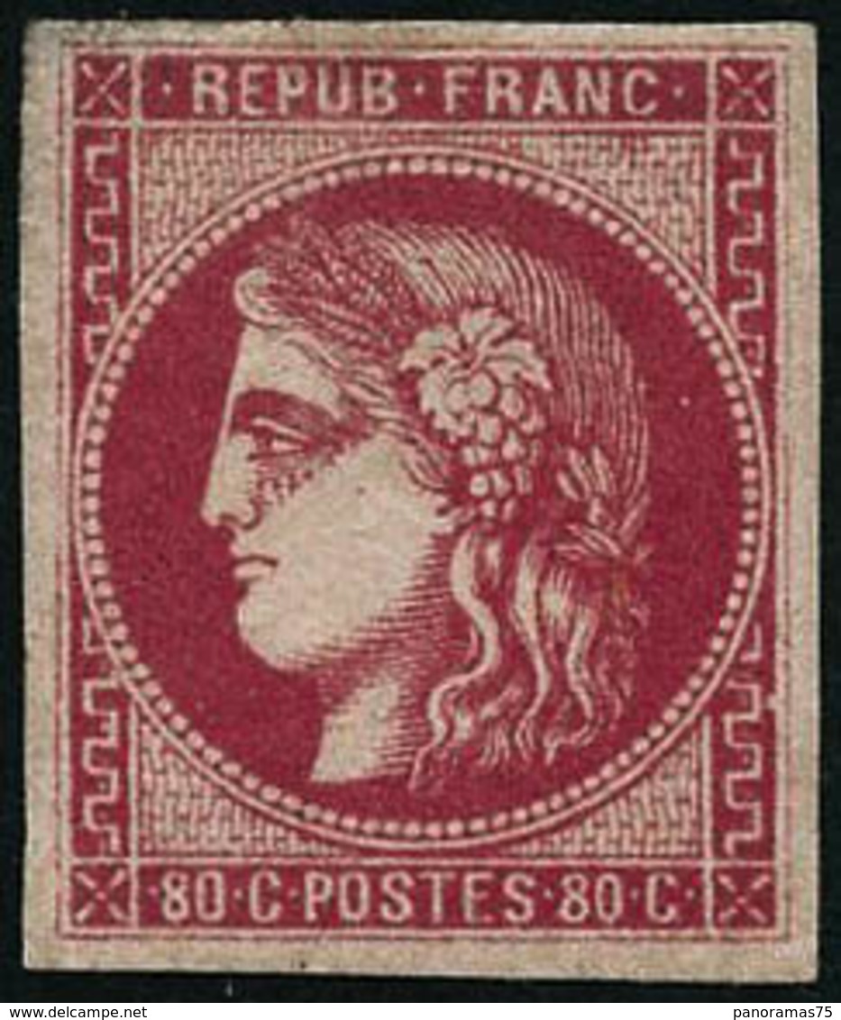 ** N°49 80c Rose - TB - 1870 Bordeaux Printing