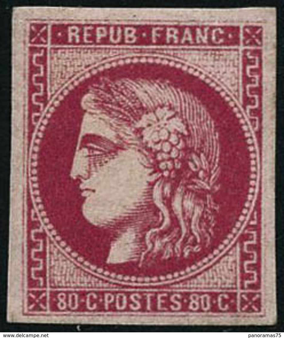 ** N°49 80c Rose - TB - 1870 Bordeaux Printing