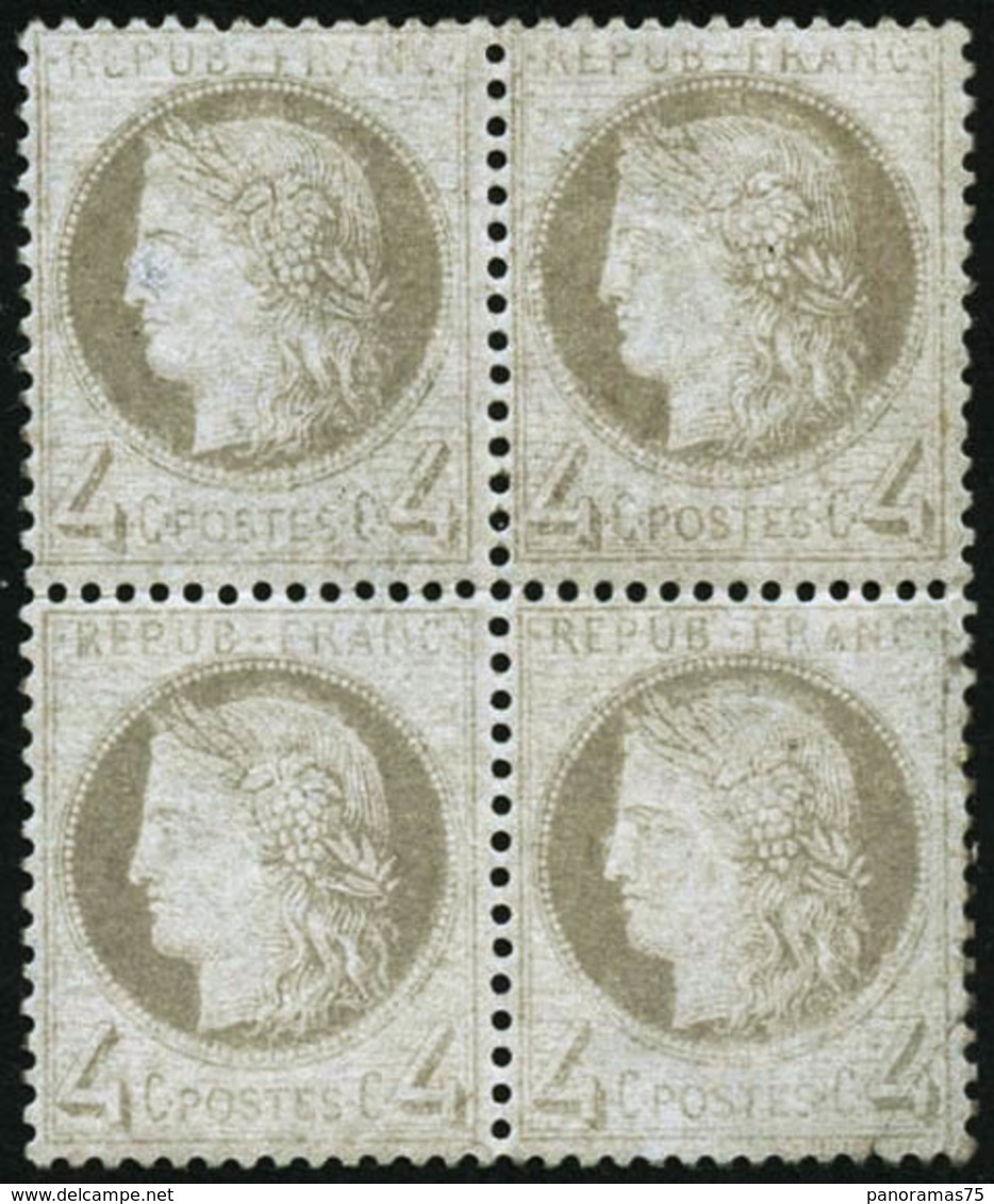 ** N°52 4c Gris, Bloc De 4 - TB - 1871-1875 Ceres