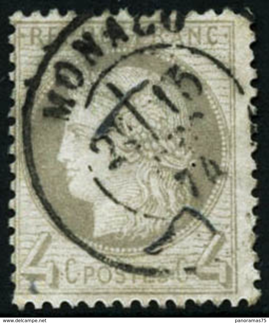 Oblit. N°52 4c Gris, Obl Monaco - TB - 1871-1875 Cérès