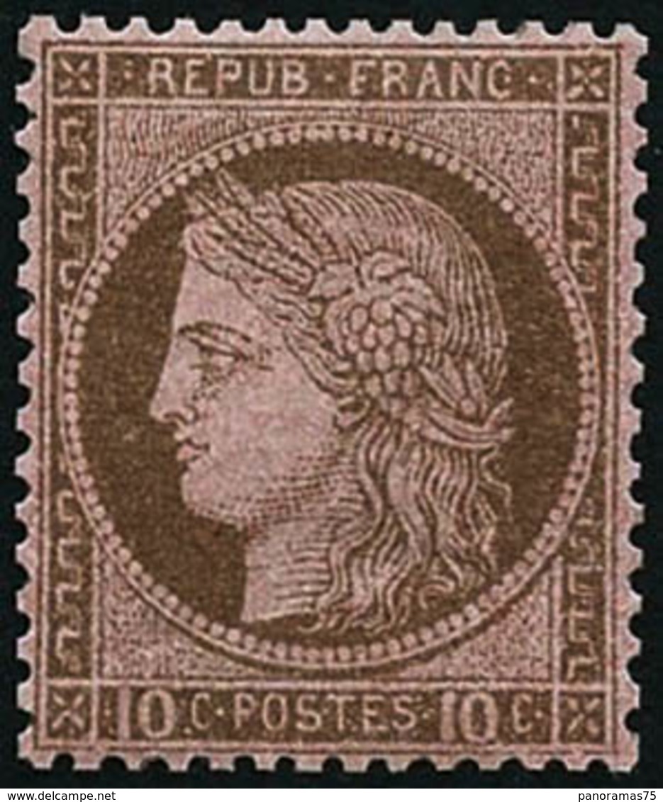 ** N°54 10c Brun S/rose, Pièce De Luxe - TB - 1871-1875 Ceres