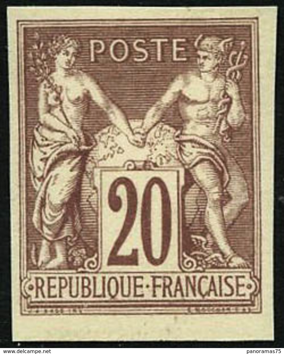 (*) N°67b 20c Brun-lilas Régent, Sans Teinte De Fond - TB - 1876-1878 Sage (Type I)