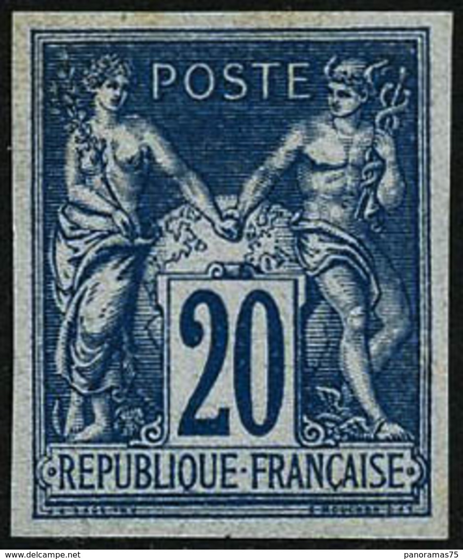 (*) N°73c 20c Bleu Granet - TB - 1876-1878 Sage (Type I)