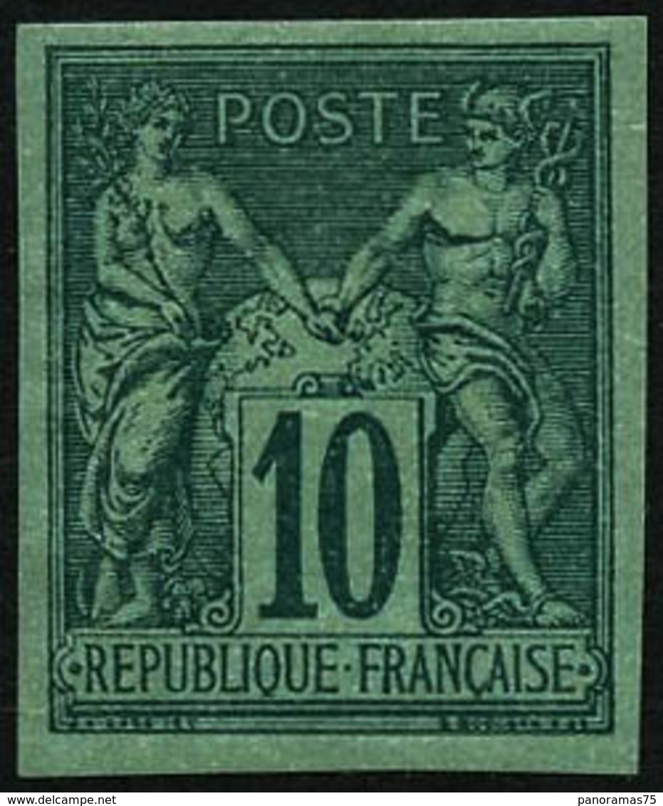 (*) N°76d 10c Vert, Granet - TB - 1876-1898 Sage (Type II)