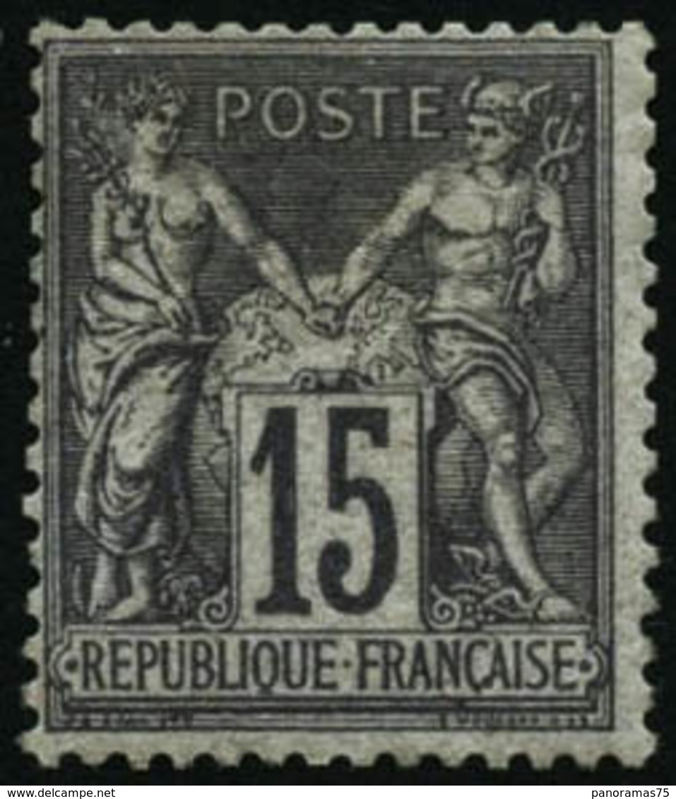 ** N°77 15c Gris, Signé Calves - TB - 1876-1898 Sage (Type II)