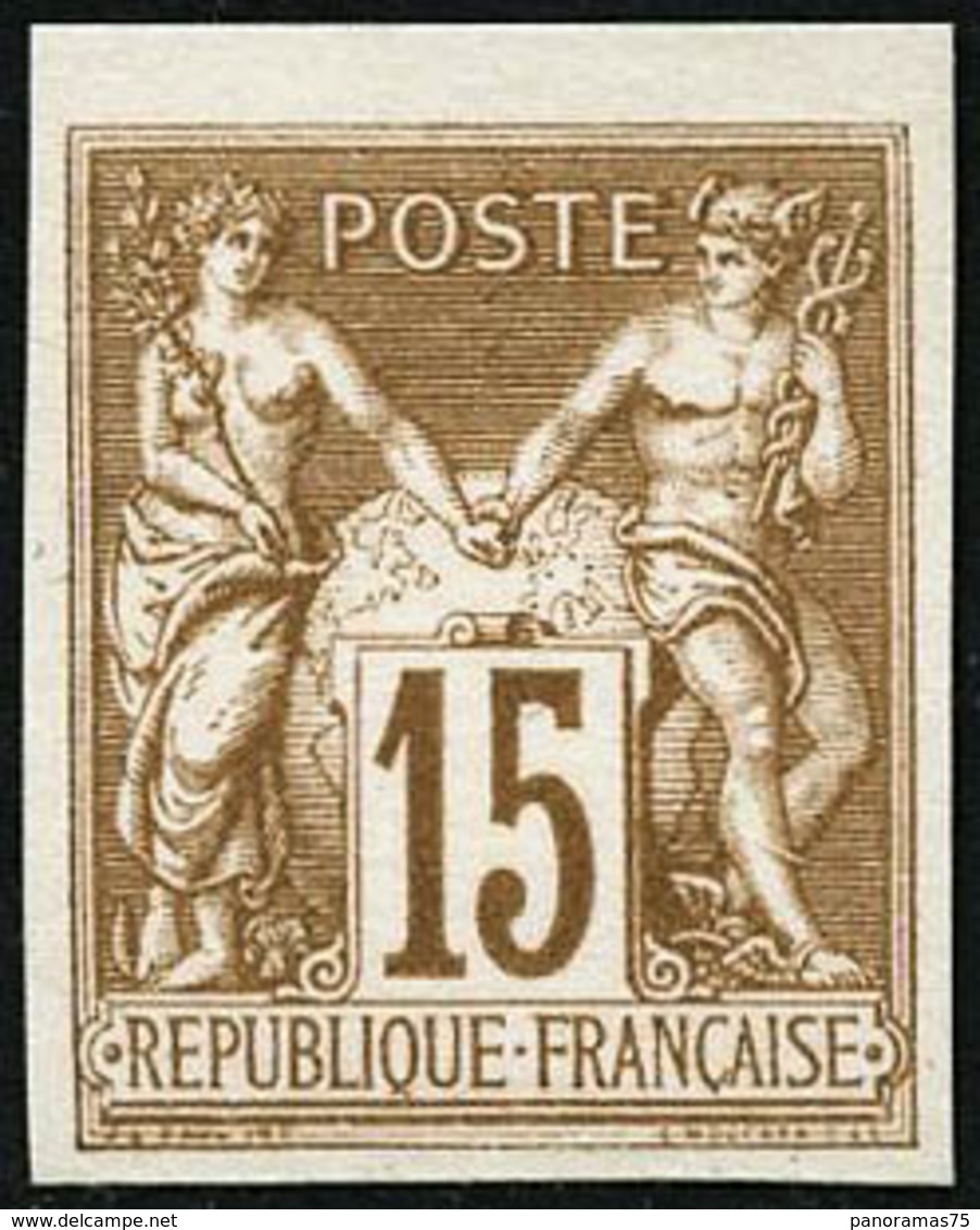 (*) N°77b 15c Jaune, Régent, Sans Teinte De Fond - TB - 1876-1898 Sage (Type II)