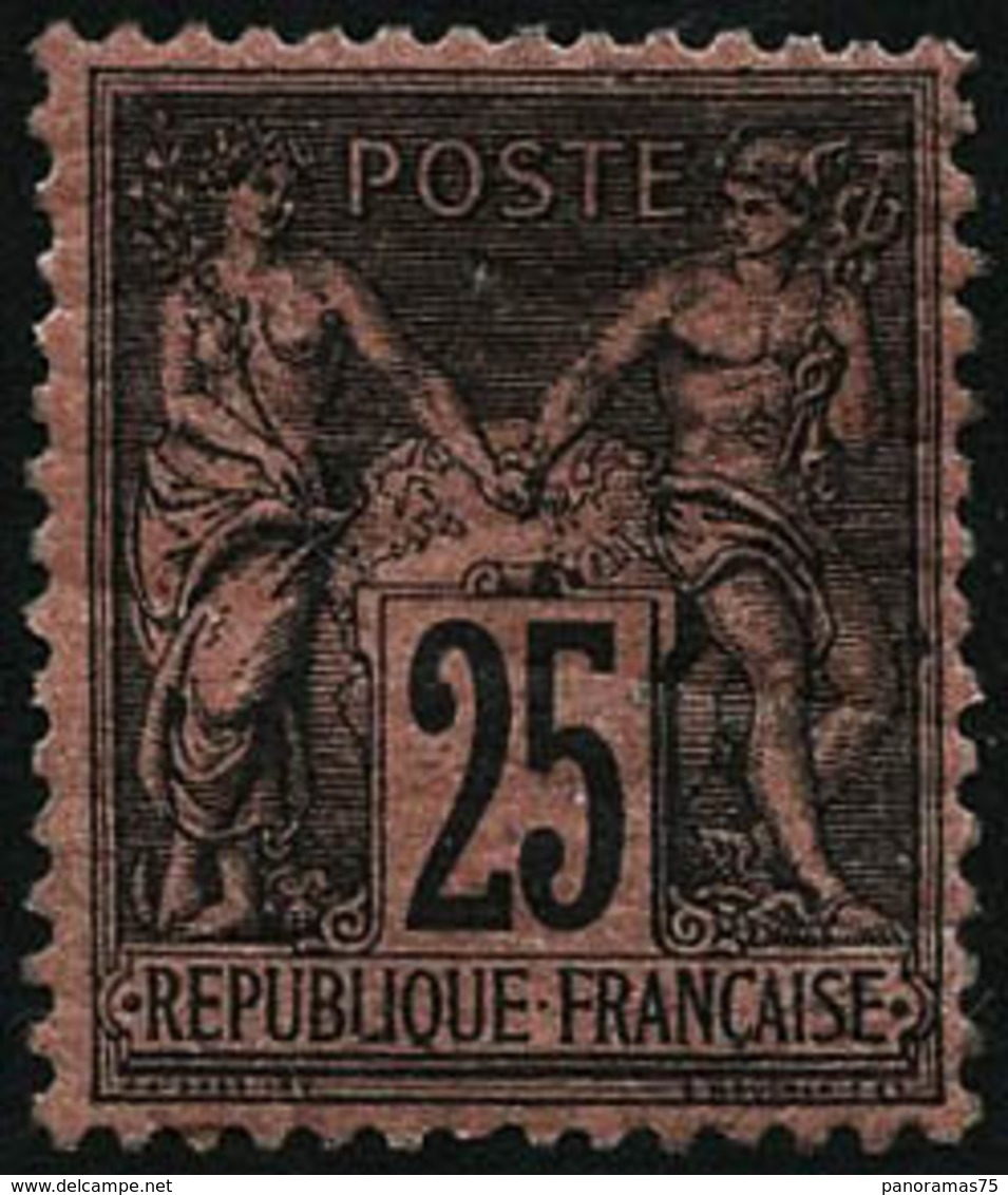 ** N°91 25c Noir S/rouge - TB - 1876-1898 Sage (Type II)