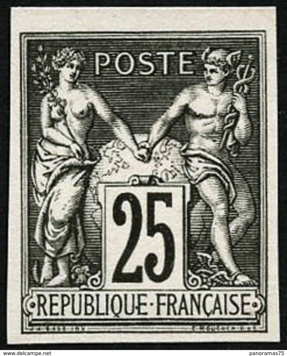 (*) N°91c 25c Régent, Sans Teinte De Fond - TB - 1876-1898 Sage (Type II)