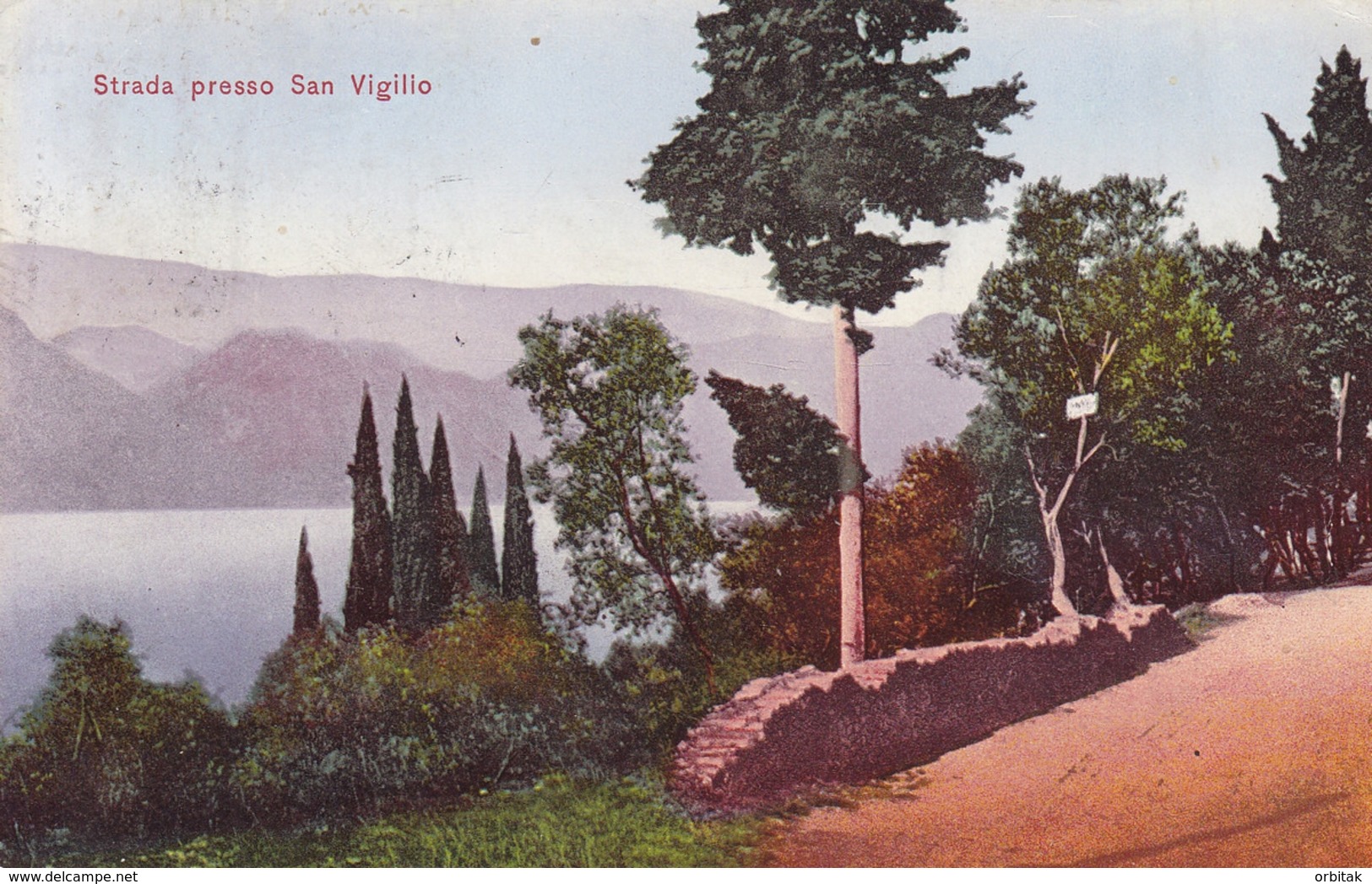 Punta San Vigilio (Lago Di Garda) * Strada, Strasse, Partie, See, Dolomiten, Alpen * Italien * AK1904 - Verona