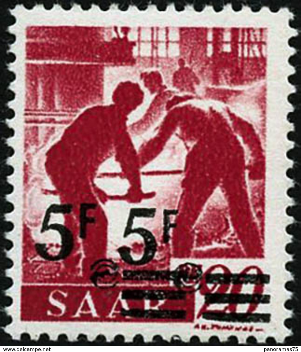 ** N°222b 5F S/20F Rouge-carminé, Double Surcharge - TB - Other & Unclassified