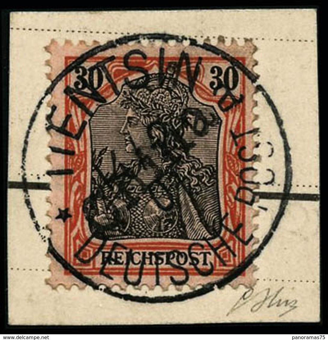 Oblit. N°26 30P Rouge Et Noir S/chamois, Pièce De Luxe, 2 Certifs (cote Yvert 2010) - TB - China (oficinas)