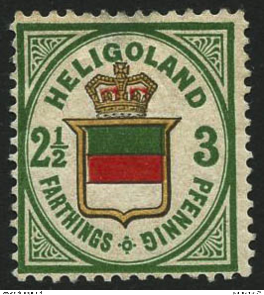 * N°16 3pf Vert, Jaune Et Rose - TB - Héligoland