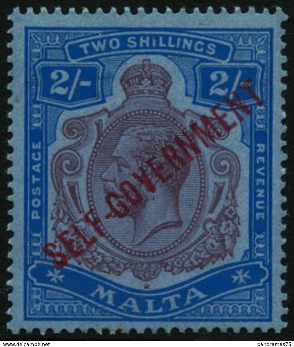 ** N°77 2s Bleu Et Violet S/azuré - TB - Malta