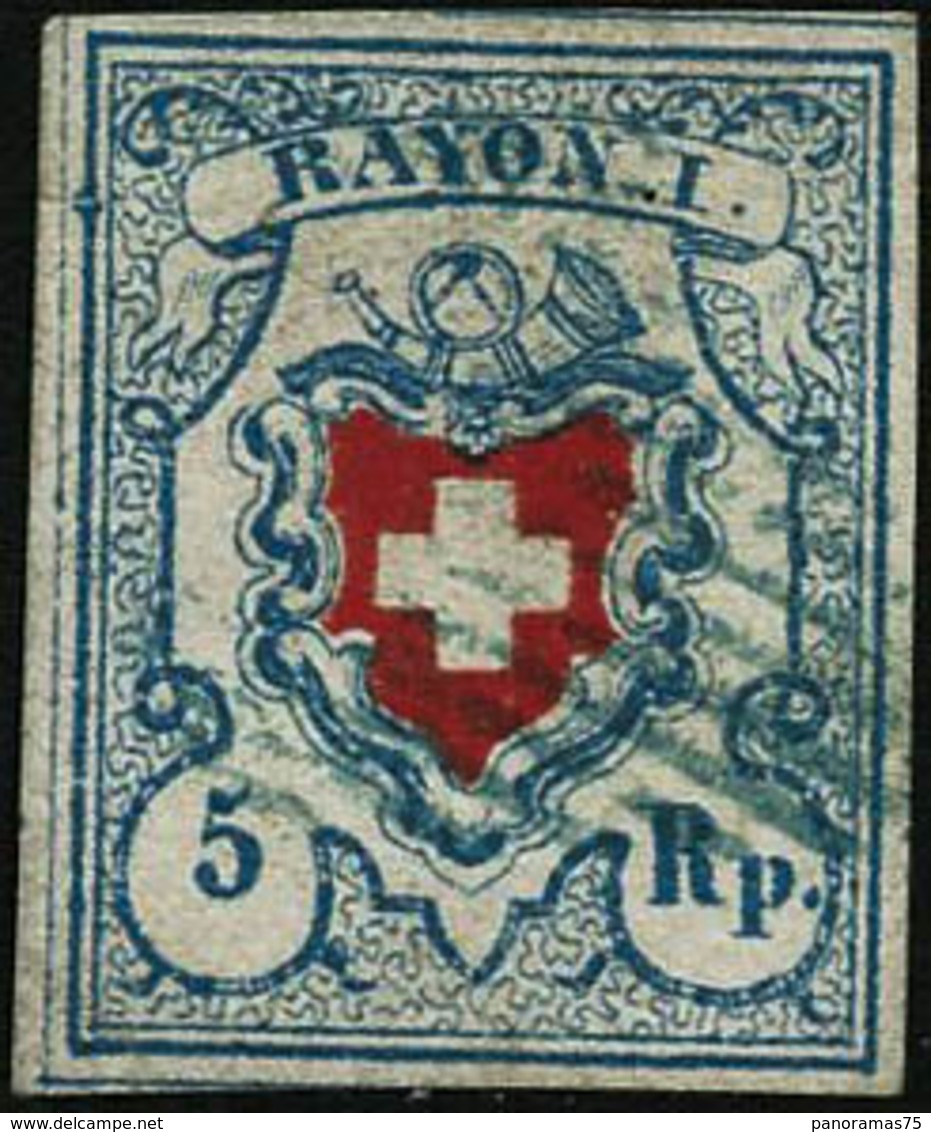 Oblit. N°20 5r Bleu Et Rouge - TB - Andere & Zonder Classificatie