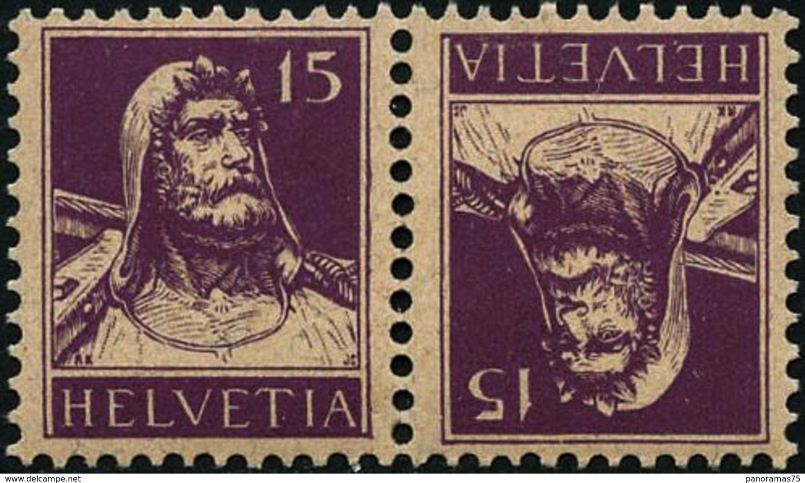 ** N°141c 15c Violet S/chamois Tête-bèche - TB - Other & Unclassified