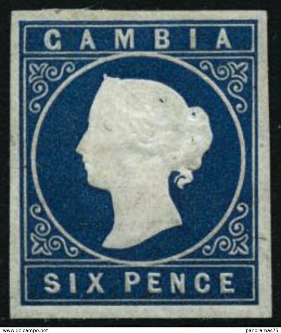 * N°2 6p Bleu - TB - Gambia (...-1964)
