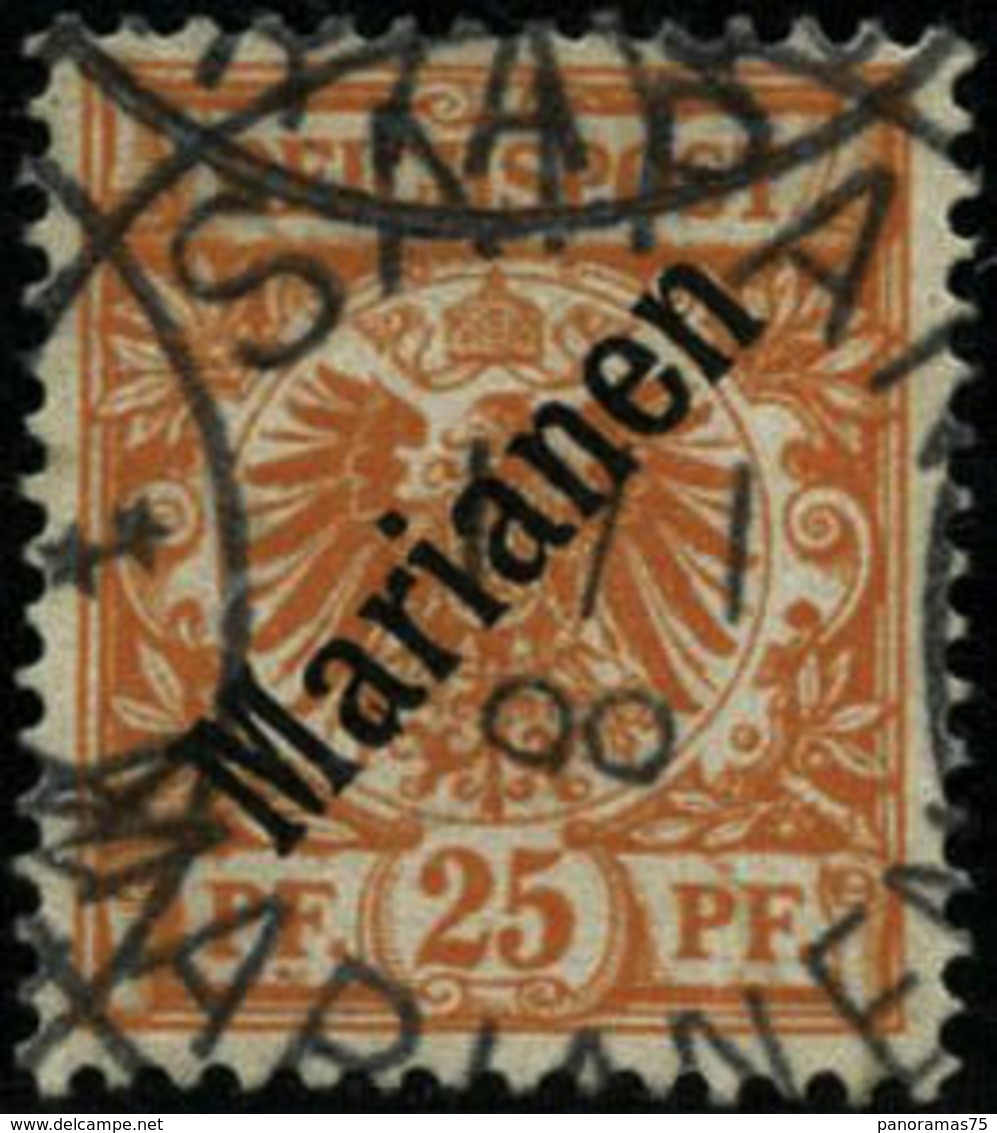 Oblit. N°5B 25p Orange (B) Certif (cote Yvert 2010) - TB - Nördliche Marianen