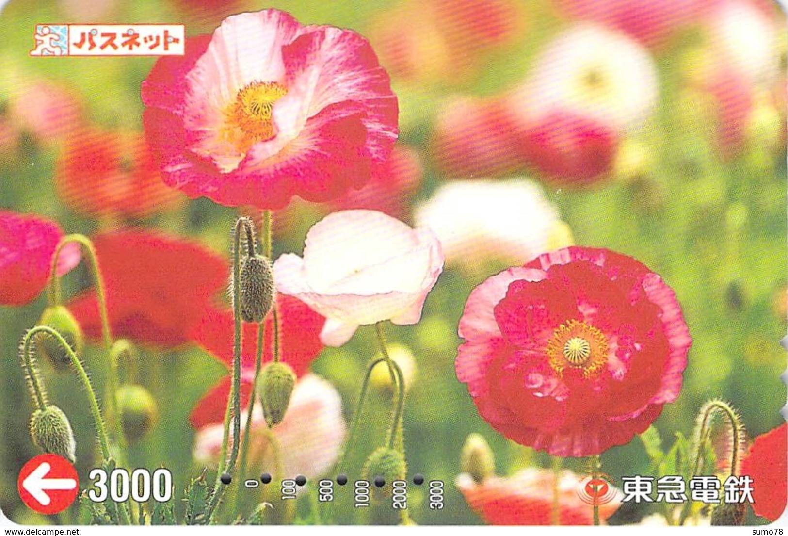 FLEUR - FLOWER - Carte Prépayée Japon - Fiori
