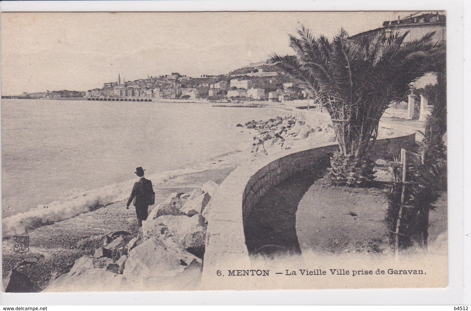 06 MENTON La Vieille Ville Prise De Garaveau 1910 - Menton