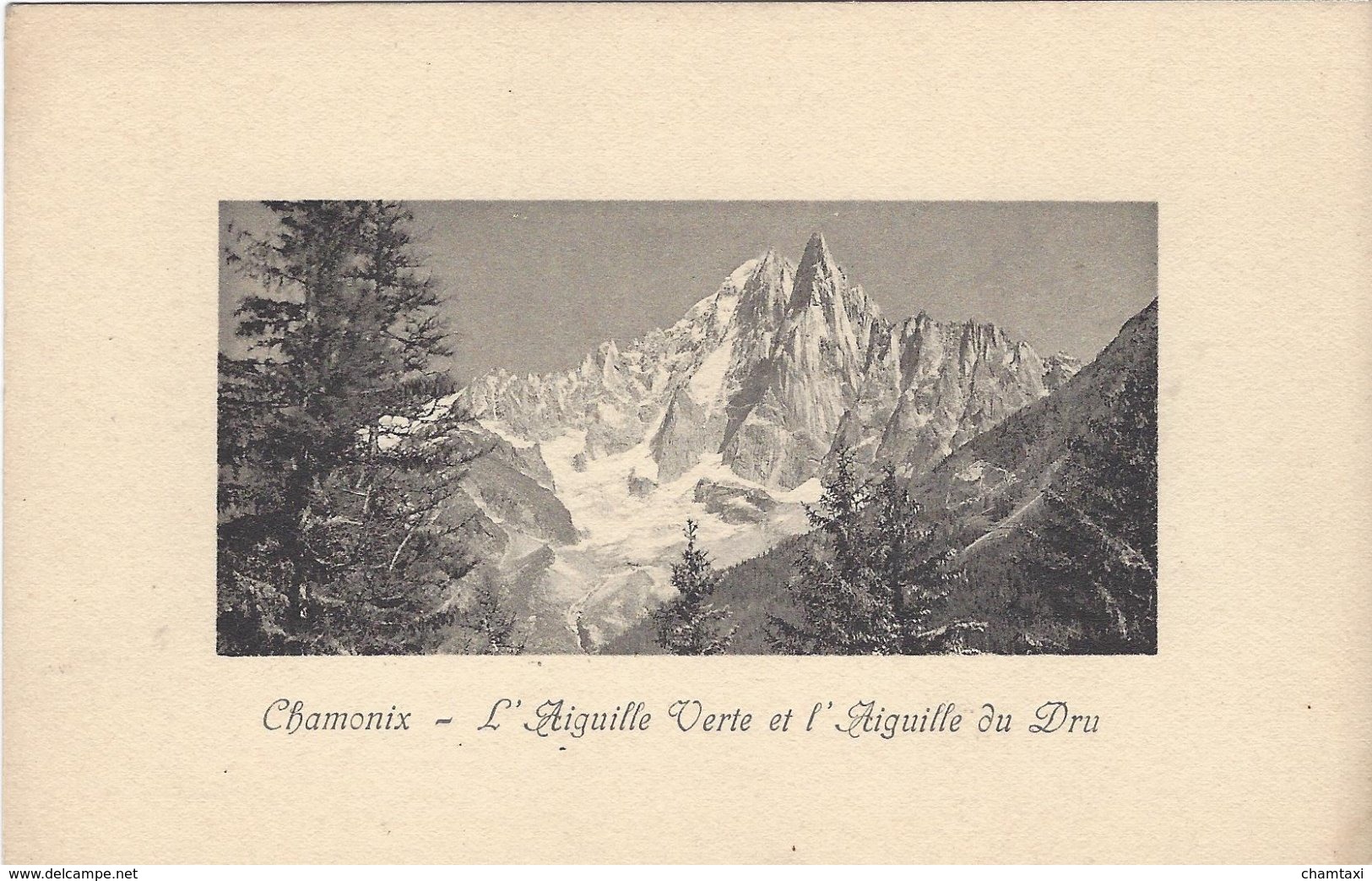 74 CHAMONIX MONT BLANC AIGUILLE DU DRU AIGUILLE VERTE  Editeur JULLIEN FRERES - Chamonix-Mont-Blanc