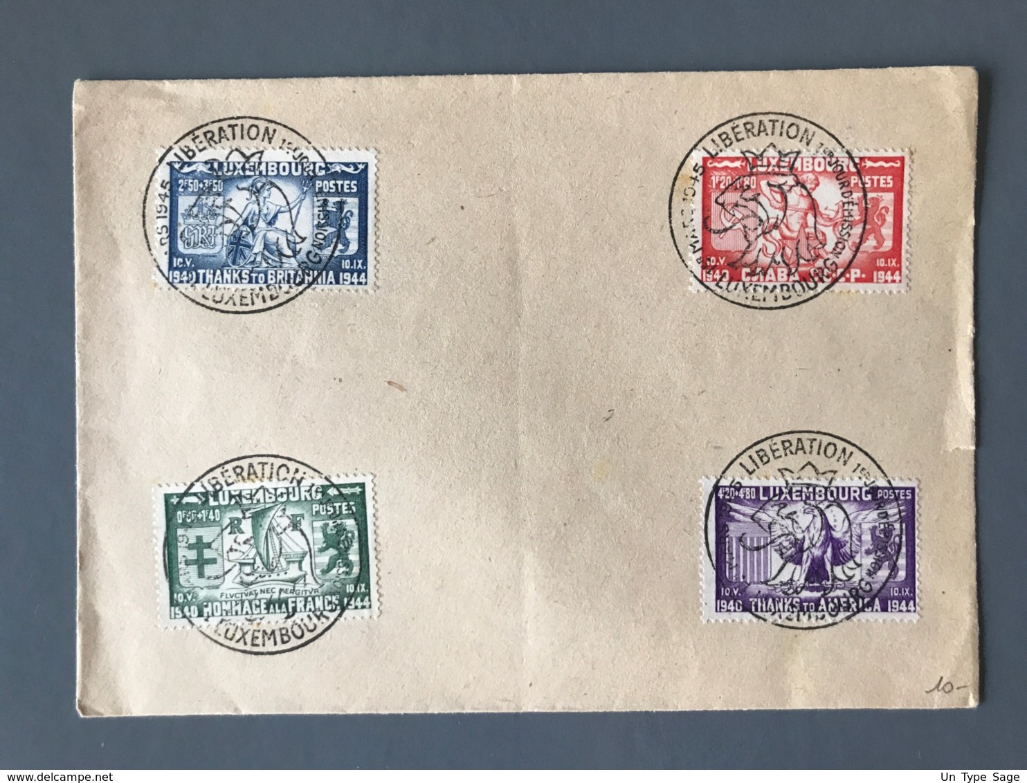 Luxembourg, Timbres THANKS TO AMERICA Sur Enveloppe Commémorative - (B2395) - Cartas & Documentos