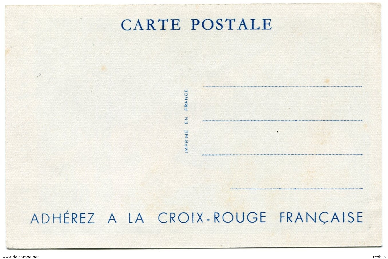 RC 14481 FRANCE WWII CROIX ROUGE FRANÇAISE RAPATRIEMENT DES ENFANTS CARTE NEUVE ANNÉES ÉDITÉE APRÈS L'ARMISTICE - Guerre De 1939-45