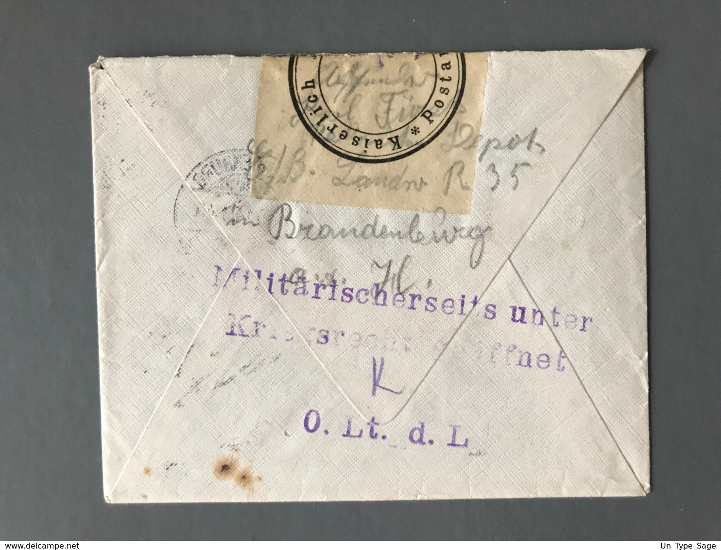 WWI - Lettre Avec Griffe De Censure Militaire 1914 - 2 Photos - (B2401) - WW I