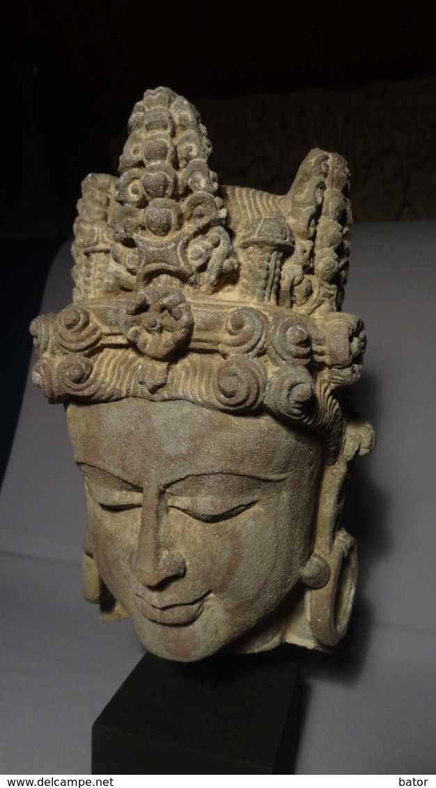 A Fine Stone Head Of Bodhisattva Gupta Period 500-700 A.D From Northern-India - Asian Art