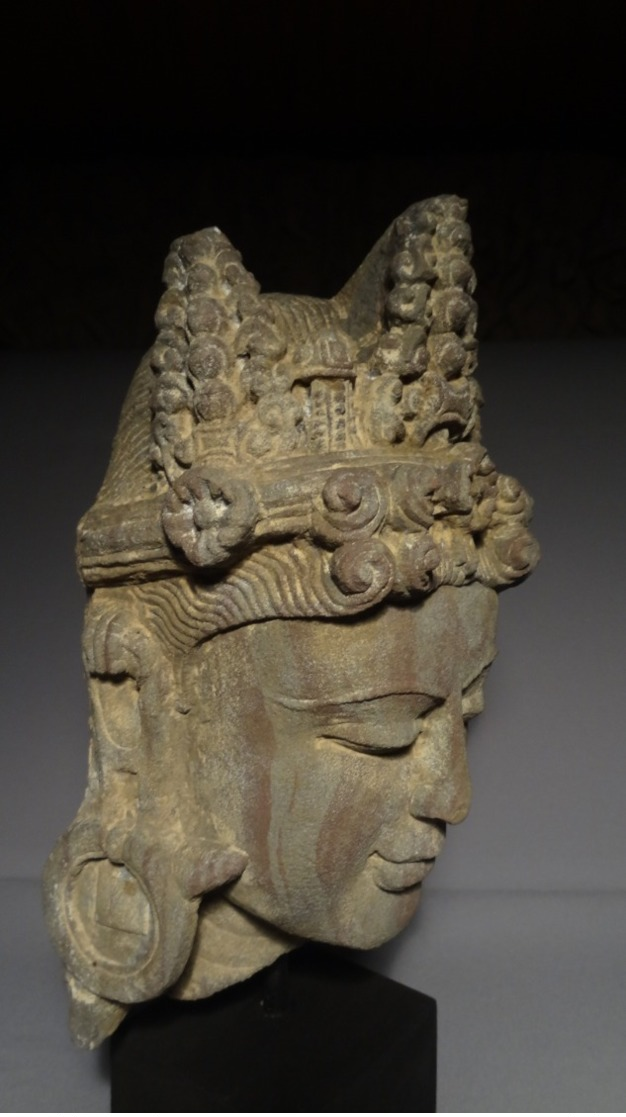 A Fine Stone Head of Bodhisattva Gupta Period 500-700 A.D from Northern-India