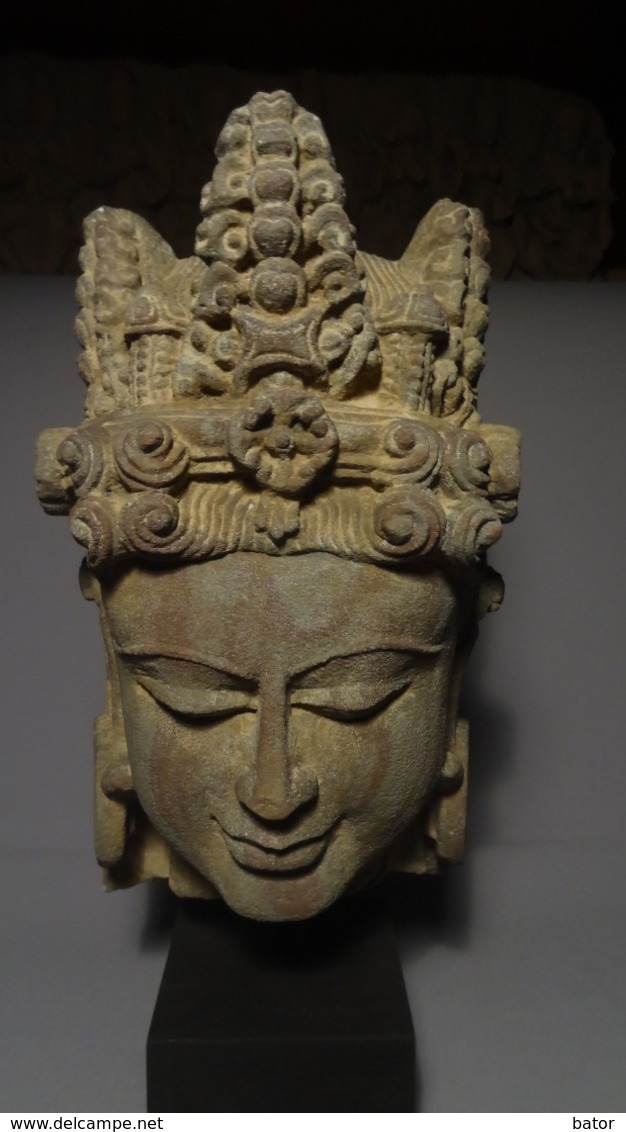 A Fine Stone Head of Bodhisattva Gupta Period 500-700 A.D from Northern-India