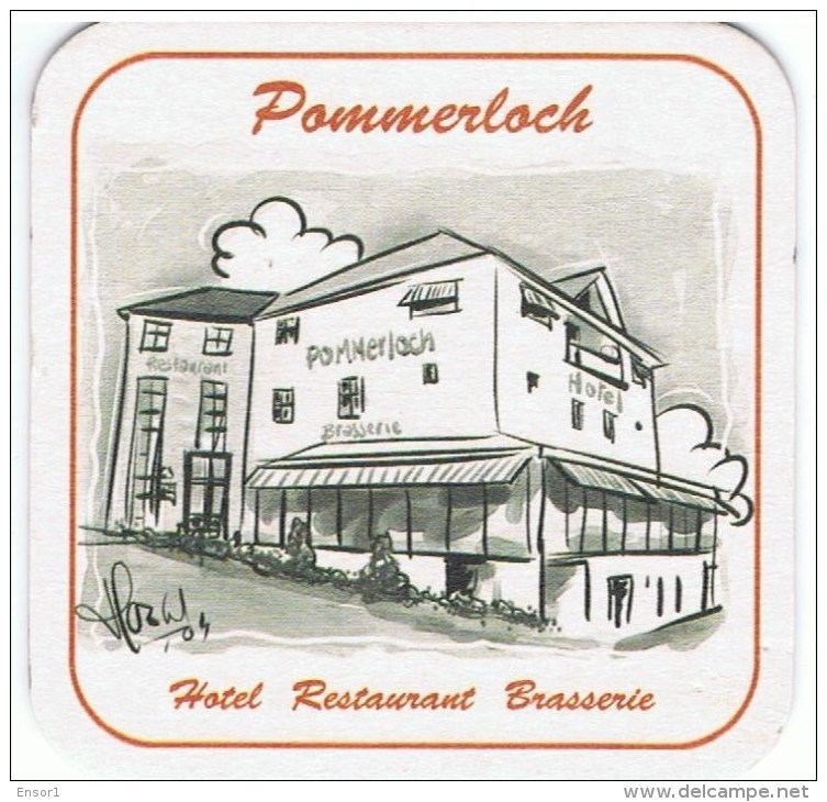 Luxemburg Pommerloch Hotel Restaurant Brasserie Bier - Bierdeckel