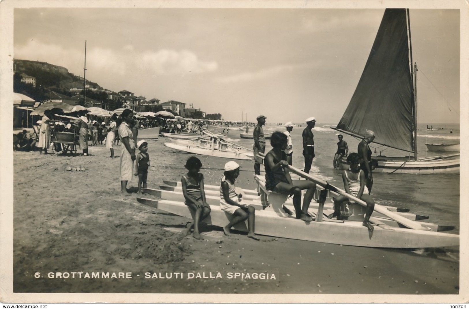 Z.456.  GROTTAMMARE - Saluti Dalla Spiaggia - Altri & Non Classificati