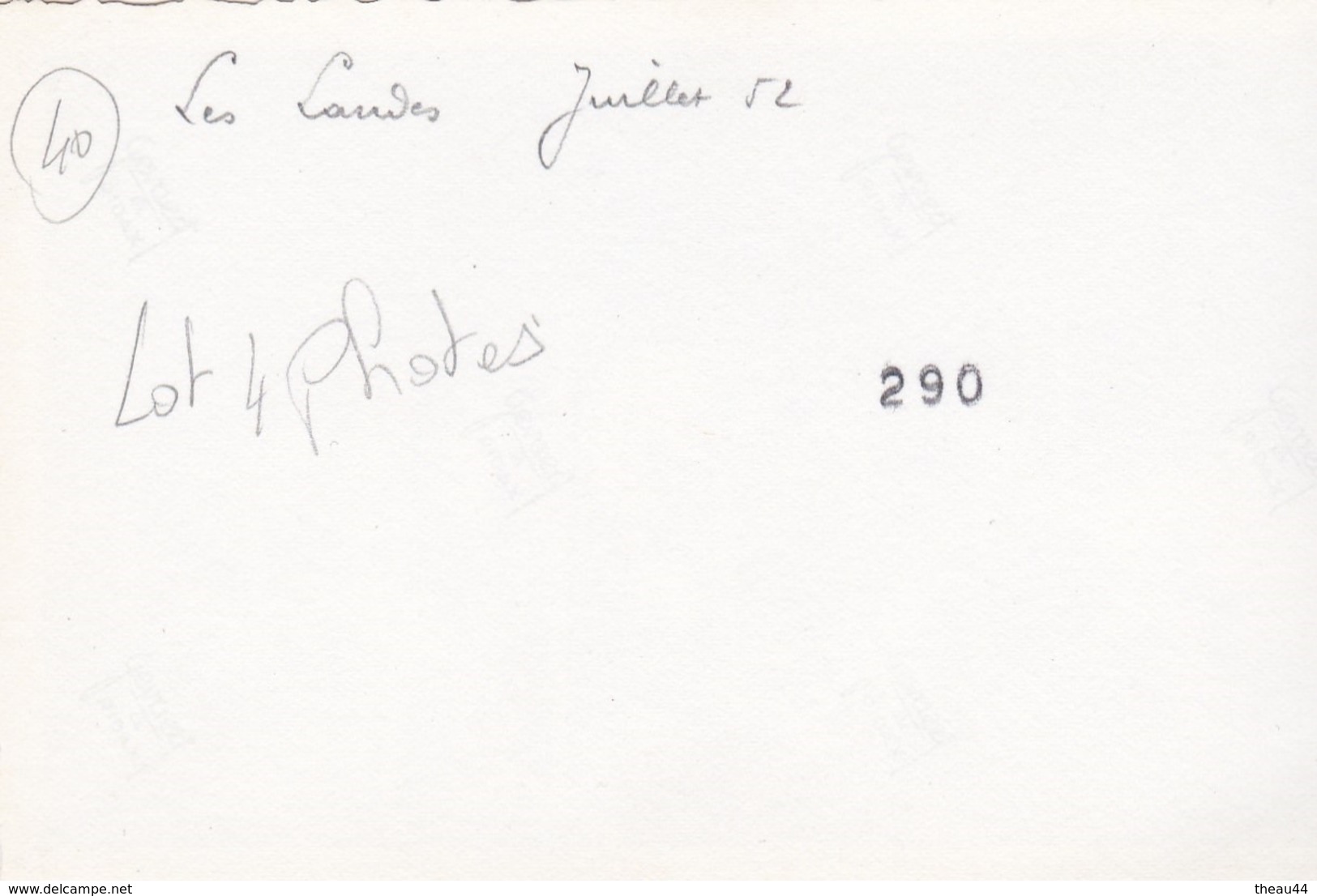 Lot De 4 Clichés D'une Voiture (Citroën TRACTION) Circulant Dans Les LANDES En 1952   -  Voir Description - Other & Unclassified