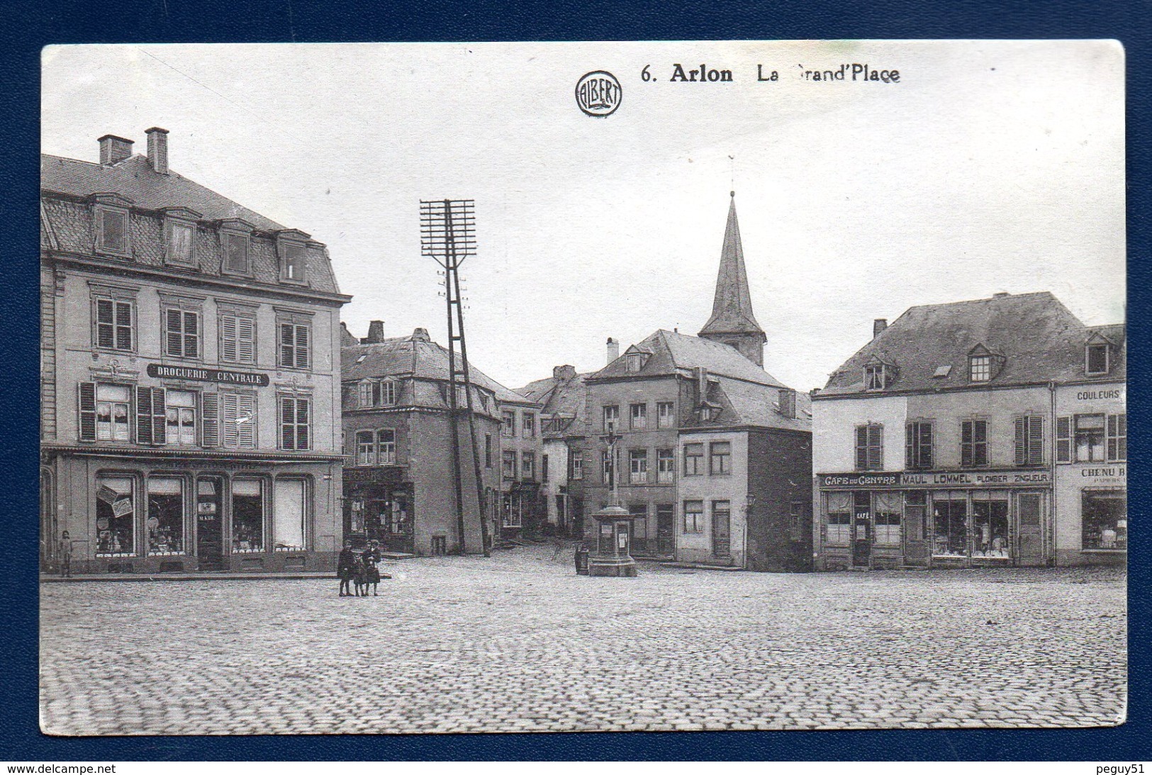 Arlon. Grand Place. Droguerie Centrale M. Kihl. Café Du Centre. Plombier - Zingueur Maul Lommel. 1932 - Arlon