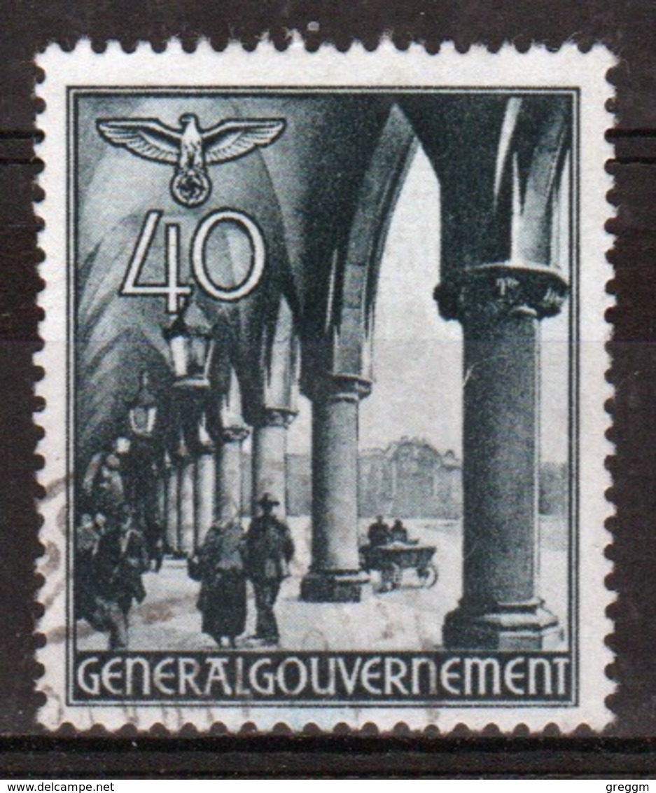 Poland German Occupation 40g Views Stamp From 1940. - General Government