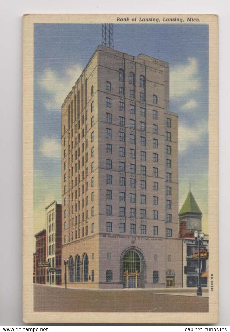 LANSING - Michigan USA - La Banque - The Bank Of Lansing - Lansing