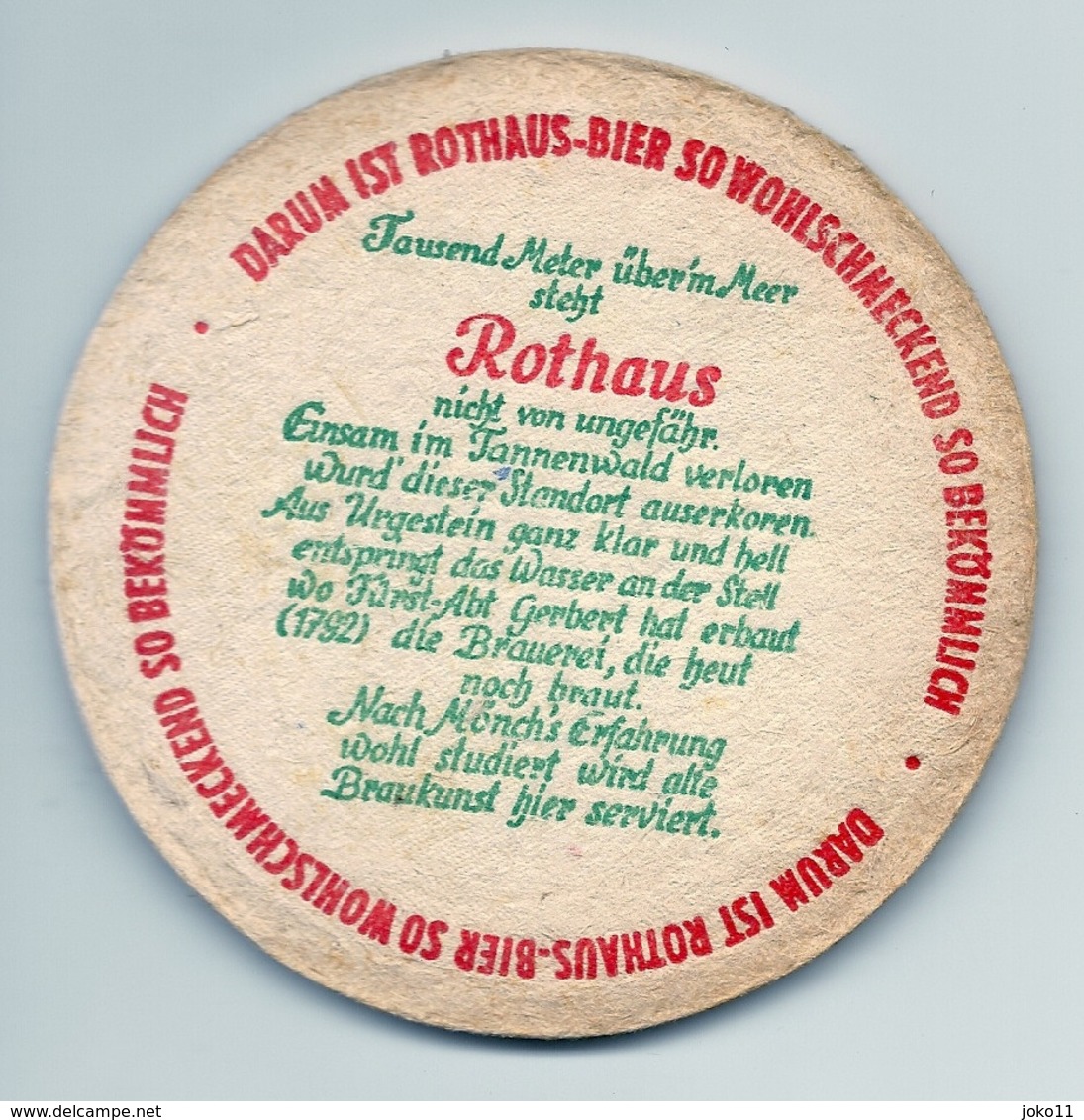 Bierdeckel, Rothaus Bräu - Bierdeckel