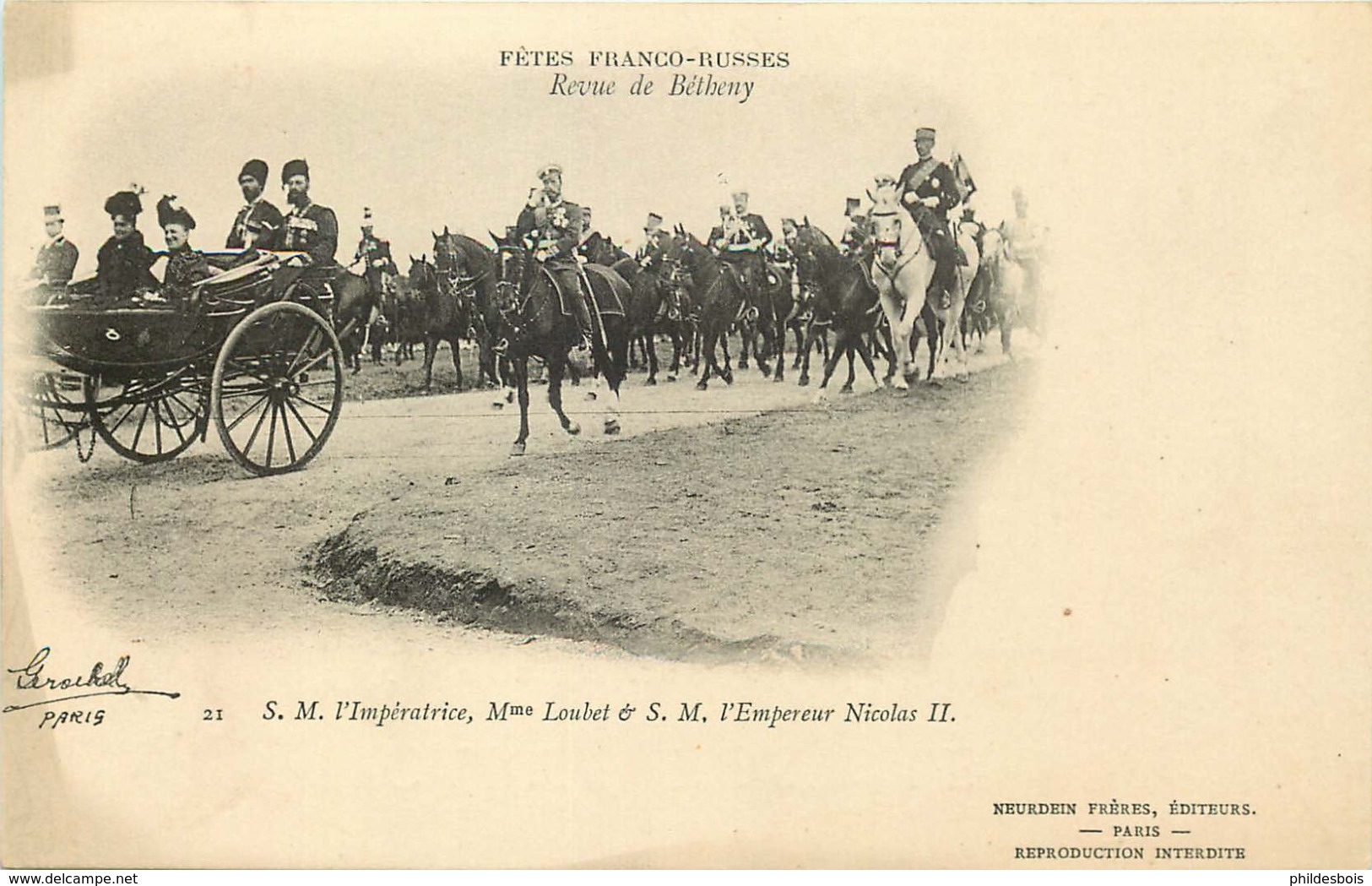 MARNE  BETHENY   FETES FRANCO / RUSSES   S.M Impératrice , Mme Loubet S.M Empereur Nicolas II - Bétheny