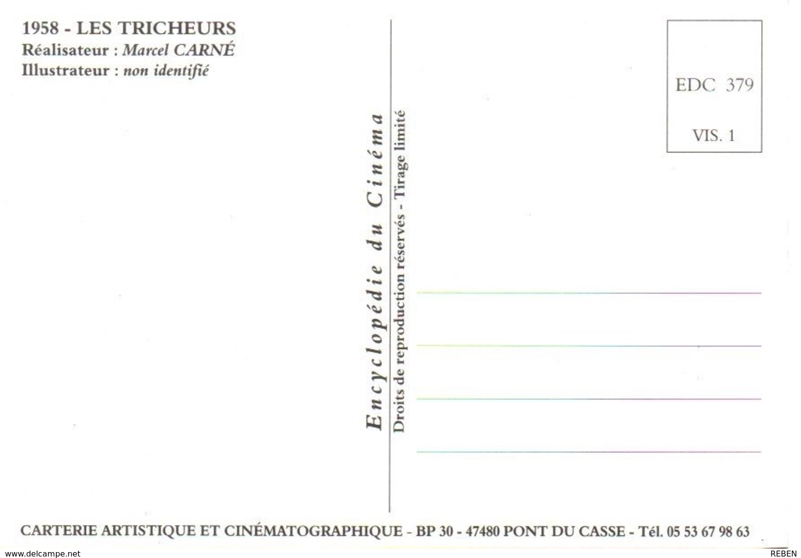 Réf.778/ 1 CPM - Carte Postale Cinéma - Les Tricheurs - Affiches Sur Carte