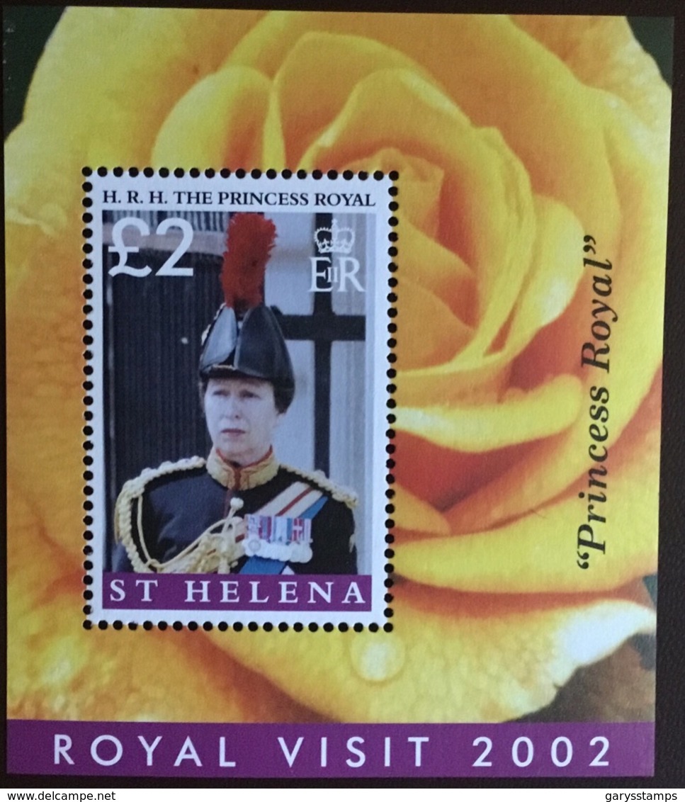 St Helena 2002 Royal Visit Minisheet MNH - St. Helena